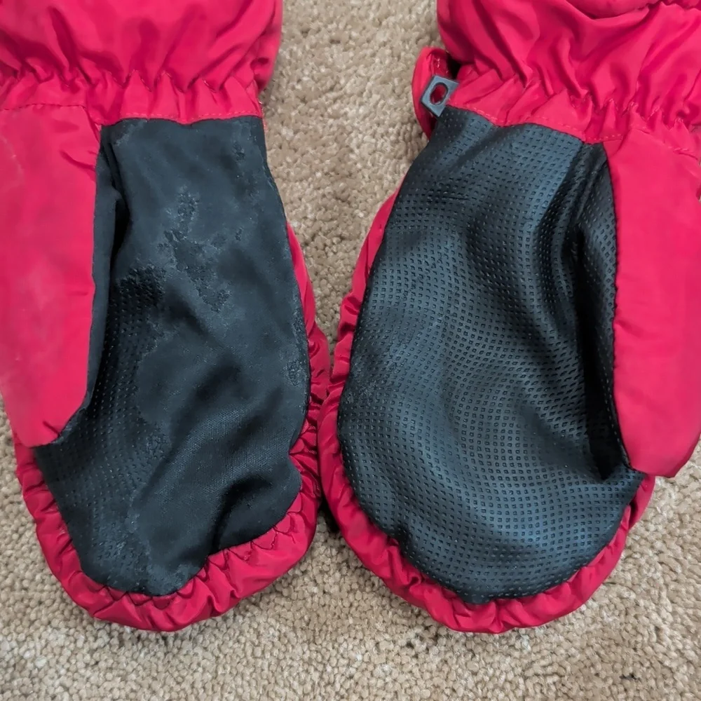 Red Dinosaur Kids Mittens